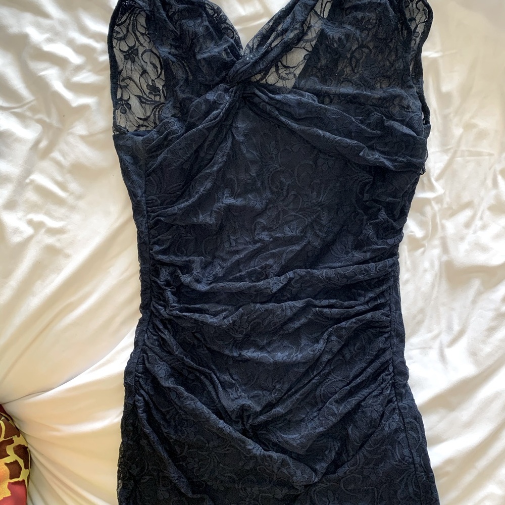 Navy blue lace dress